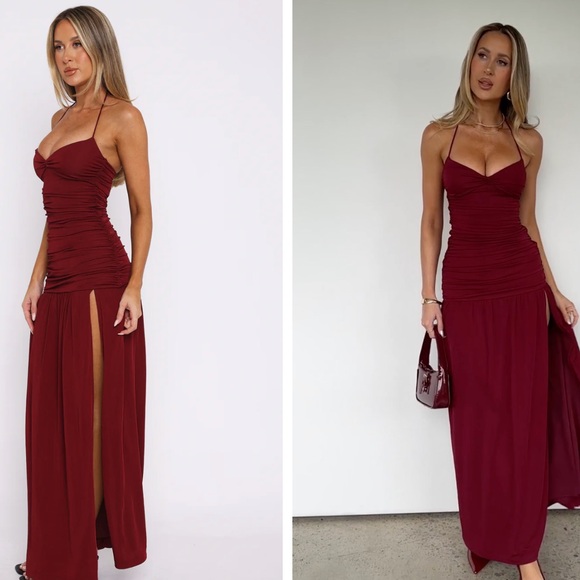 Sweet skies maxi dress burgundy - Picture 2 of 3